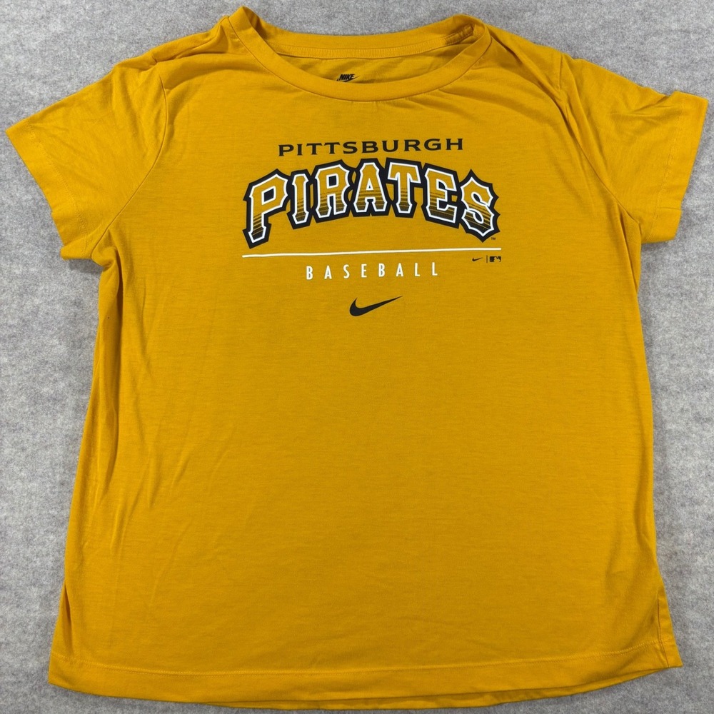 Nike Pittsburgh Pirates Baseball T-Shirt Gold Mens Large MLB M1011365-FCC337